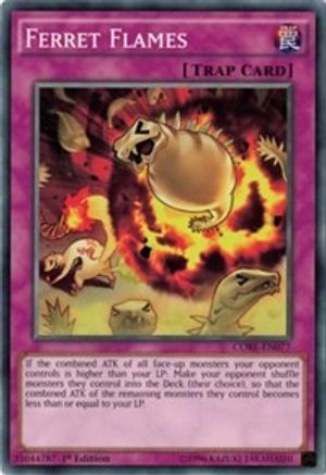 Ferret Flames (CORE-EN077) - Clash of Rebellions 1st Edition - Premium Yugioh Single from Konami - Just $0.31! Shop now at Game Crave Tournament Store
