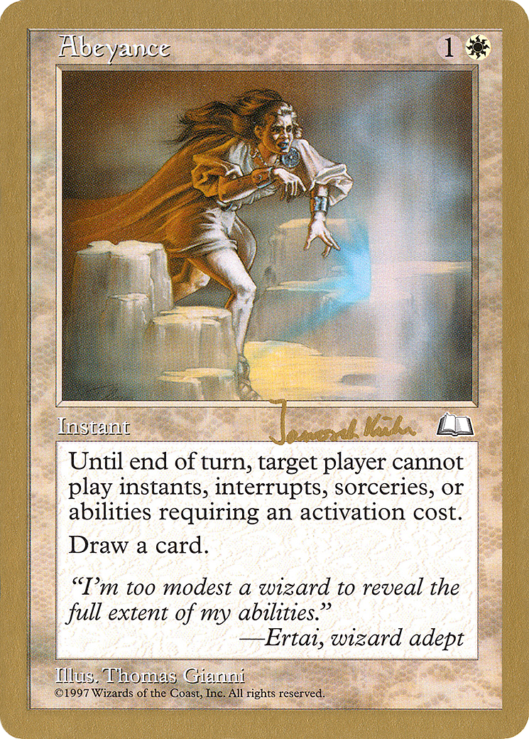 Abeyance (WC97-JK1) - World Championship Decks 1997 - Premium MTG Single from Wizards of the Coast - Just $0.72! Shop now at Game Crave Tournament Store
