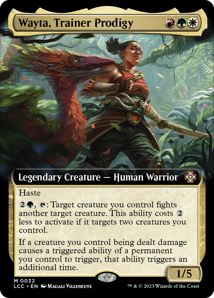 Wayta, Trainer Prodigy (LCC-032) - The Lost Caverns of Ixalan Commander: (Extended Art) Foil - Premium MTG Single from Wizards of the Coast - Just $0.23! Shop now at Game Crave Tournament Store
