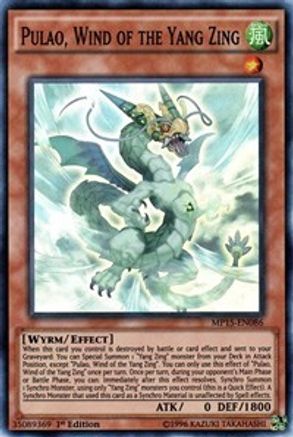 Pulao, Wind of the Yang Zing (MP15-EN086) - 2015 Mega-Tins Mega Pack 1st Edition - Premium Yugioh Single from Konami - Just $0.25! Shop now at Game Crave Tournament Store