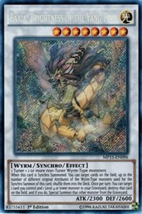 Baxia, Brightness of the Yang Zing (MP15-EN096) - 2015 Mega-Tins Mega Pack 1st Edition - Premium Yugioh Single from Konami - Just $1.86! Shop now at Game Crave Tournament Store