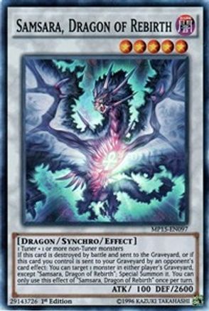 Samsara, Dragon of Rebirth (MP15-EN097) - 2015 Mega-Tins Mega Pack 1st Edition - Premium Yugioh Single from Konami - Just $1.57! Shop now at Game Crave Tournament Store