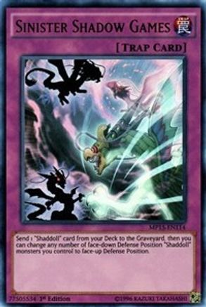 Sinister Shadow Games (MP15-EN114) - 2015 Mega-Tins Mega Pack 1st Edition - Premium Yugioh Single from Konami - Just $0.40! Shop now at Game Crave Tournament Store