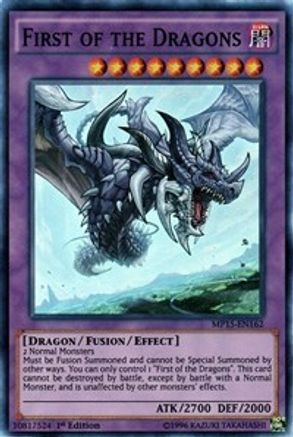 First of the Dragons (MP15-EN162) - 2015 Mega-Tins Mega Pack 1st Edition - Premium Yugioh Single from Konami - Just $1.08! Shop now at Game Crave Tournament Store