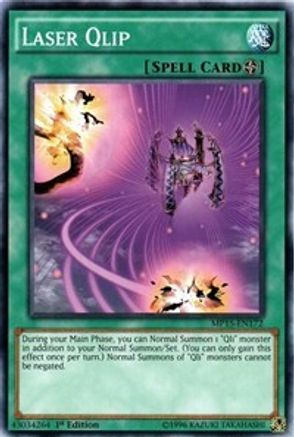 Laser Qlip (MP15-EN172) - 2015 Mega-Tins Mega Pack 1st Edition - Premium Yugioh Single from Konami - Just $0.25! Shop now at Game Crave Tournament Store