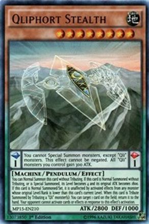 Qliphort Stealth (MP15-EN210) - 2015 Mega-Tins Mega Pack 1st Edition - Premium Yugioh Single from Konami - Just $0.49! Shop now at Game Crave Tournament Store