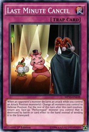 Last Minute Cancel (MP15-EN238) - 2015 Mega-Tins Mega Pack 1st Edition - Premium Yugioh Single from Konami - Just $0.25! Shop now at Game Crave Tournament Store