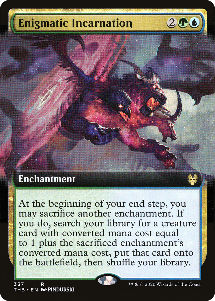 Enigmatic Incarnation (THB-337) - Theros Beyond Death: (Extended Art) - Premium MTG Single from Wizards of the Coast - Just $0.19! Shop now at Game Crave Tournament Store