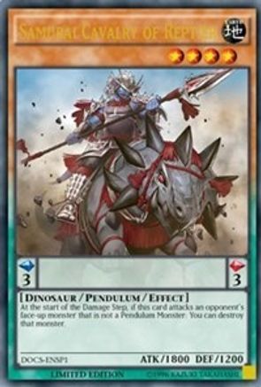 Samurai Cavalry of Reptier (ENSP1) (DOCS-ENSP1) - Dimension of Chaos Limited - Premium Yugioh Single from Konami - Just $0.25! Shop now at Game Crave Tournament Store