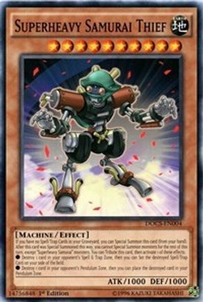 Superheavy Samurai Thief (DOCS-EN004) - Dimension of Chaos Unlimited - Premium Yugioh Single from Konami - Just $0.21! Shop now at Game Crave Tournament Store