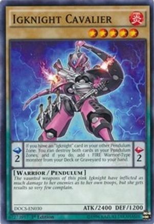 Igknight Cavalier (DOCS-EN030) - Dimension of Chaos Unlimited - Premium Yugioh Single from Konami - Just $0.25! Shop now at Game Crave Tournament Store