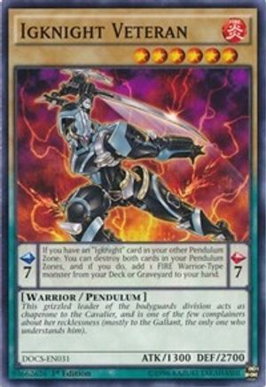 Igknight Veteran (DOCS-EN031) - Dimension of Chaos Unlimited - Premium Yugioh Single from Konami - Just $0.08! Shop now at Game Crave Tournament Store
