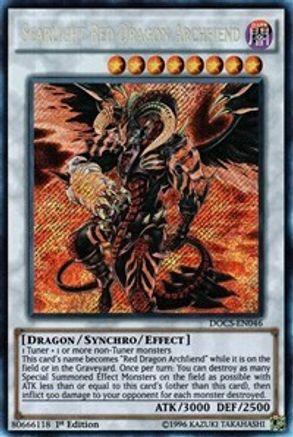Scarlight Red Dragon Archfiend (DOCS-EN046) - Dimension of Chaos Unlimited - Premium Yugioh Single from Konami - Just $6.66! Shop now at Game Crave Tournament Store
