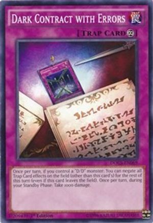 Dark Contract with Errors (DOCS-EN069) - Dimension of Chaos Unlimited - Premium Yugioh Single from Konami - Just $0.25! Shop now at Game Crave Tournament Store