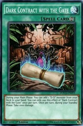 Dark Contract with the Gate (DOCS-EN093) - Dimension of Chaos 1st Edition - Premium Yugioh Single from Konami - Just $0.33! Shop now at Game Crave Tournament Store