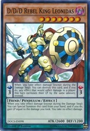 D/D/D Rebel King Leonidas (DOCS-EN098) - Dimension of Chaos Unlimited - Premium Yugioh Single from Konami - Just $0.39! Shop now at Game Crave Tournament Store