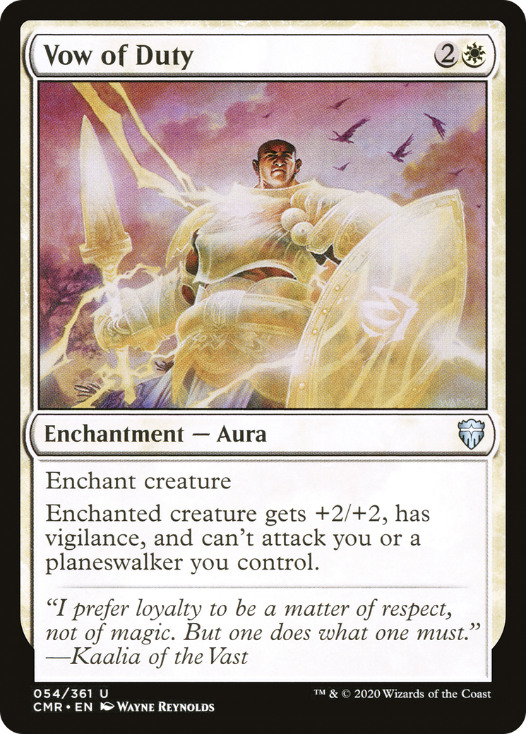 Vow of Duty (CMR-054) - Commander Legends Foil - Premium MTG Single from Wizards of the Coast - Just $0.08! Shop now at Game Crave Tournament Store