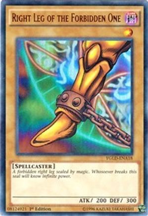 Right Leg of the Forbidden One (YGLD-ENA18) - King of Games: Yugi's Legendary Decks Unlimited - Premium Yugioh Single from Konami - Just $3.28! Shop now at Game Crave Tournament Store
