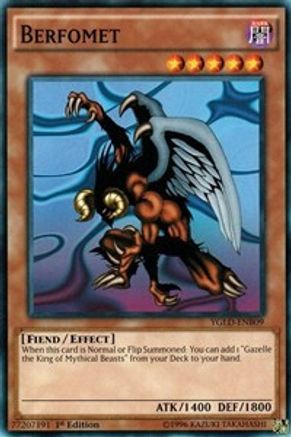 Berfomet (YGLD-ENB09) - King of Games: Yugi's Legendary Decks 1st Edition - Premium Yugioh Single from Konami - Just $0.25! Shop now at Game Crave Tournament Store