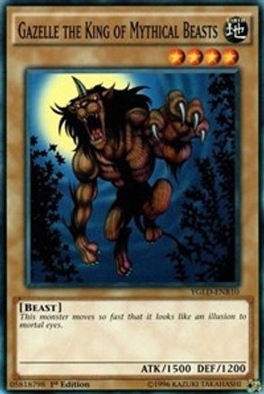 Gazelle the King of Mythical Beasts (YGLD-ENB10) - King of Games: Yugi's Legendary Decks Unlimited - Premium Yugioh Single from Konami - Just $0.25! Shop now at Game Crave Tournament Store