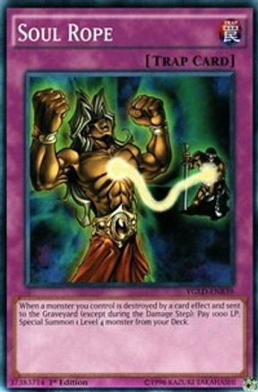 Soul Rope (YGLD-ENB39) - King of Games: Yugi's Legendary Decks Unlimited - Premium Yugioh Single from Konami - Just $0.08! Shop now at Game Crave Tournament Store