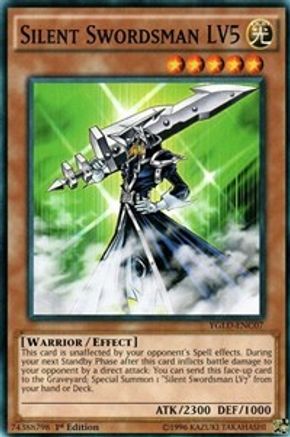 Silent Swordsman LV5 (YGLD-ENC07) - King of Games: Yugi's Legendary Decks 1st Edition - Premium Yugioh Single from Konami - Just $0.25! Shop now at Game Crave Tournament Store