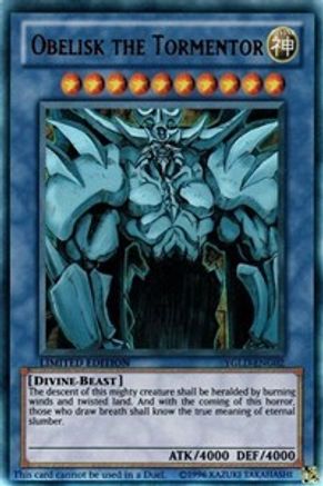 Obelisk the Tormentor (YGLD-ENG02) - King of Games: Yugi's Legendary Decks Limited - Premium Yugioh Single from Konami - Just $0.83! Shop now at Game Crave Tournament Store