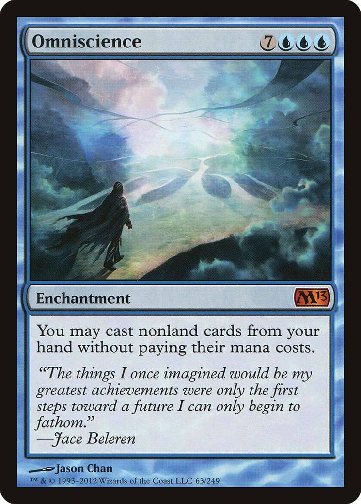Omniscience (M13-063) - Magic 2013 Foil - Premium MTG Single from Wizards of the Coast - Just $5.80! Shop now at Game Crave Tournament Store