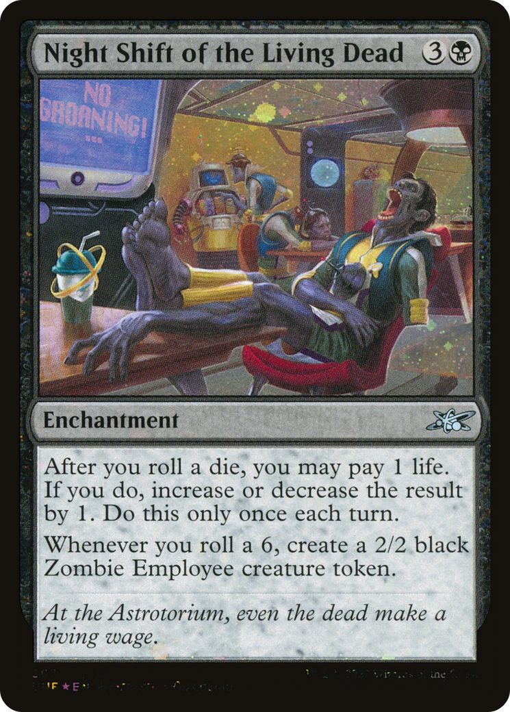 Night Shift of the Living Dead (UNF-367) - Unfinity Foil - Premium MTG Single from Wizards of the Coast - Just $11.26! Shop now at Game Crave Tournament Store
