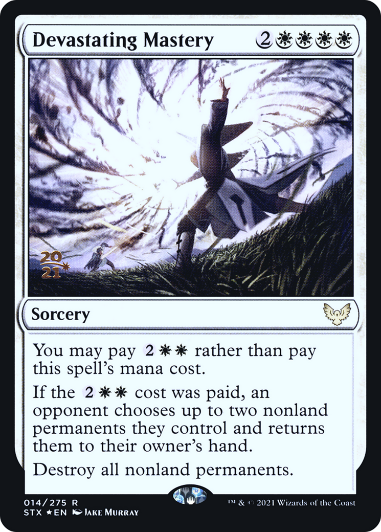Devastating Mastery (PSTX-14S) - Strixhaven: School of Mages Promos Foil - Premium MTG Single from Wizards of the Coast - Just $0.41! Shop now at Game Crave Tournament Store