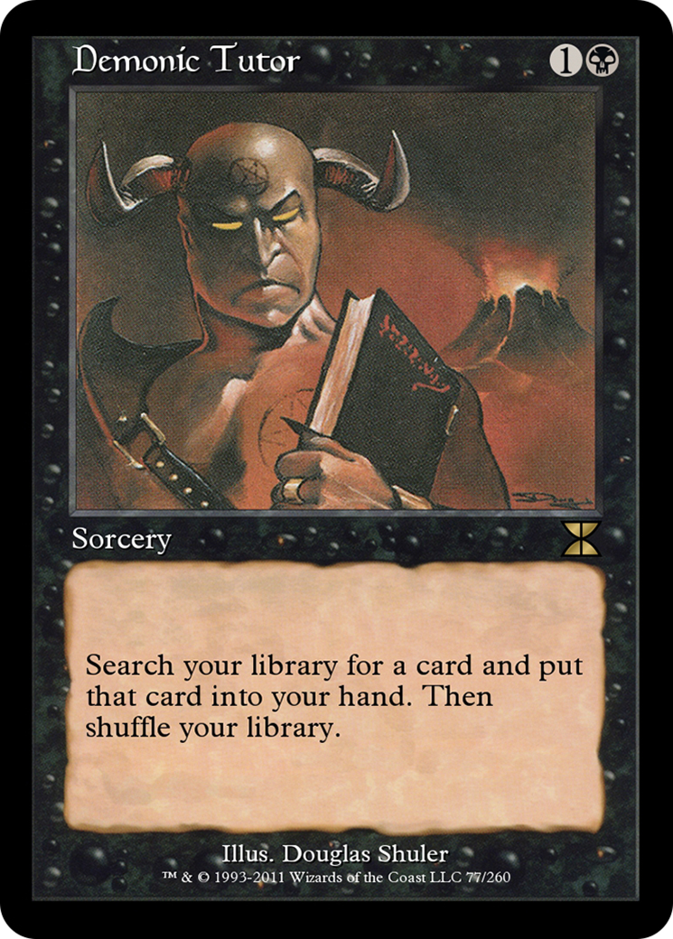 Demonic Tutor (ME4-077) - Masters Edition IV Foil - Premium MTG Single from Wizards of the Coast - Just $0! Shop now at Game Crave Tournament Store