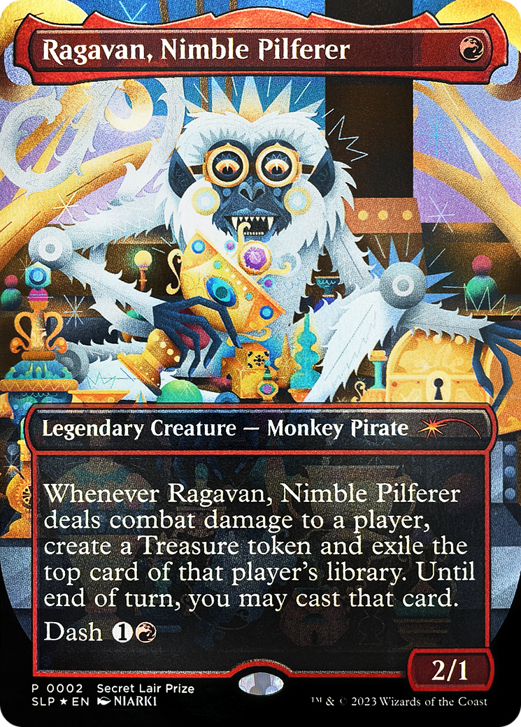 Ragavan, Nimble Pilferer (SLP-002) - Secret Lair Showdown (Borderless) Foil - Premium MTG Single from Wizards of the Coast - Just $699.60! Shop now at Game Crave Tournament Store