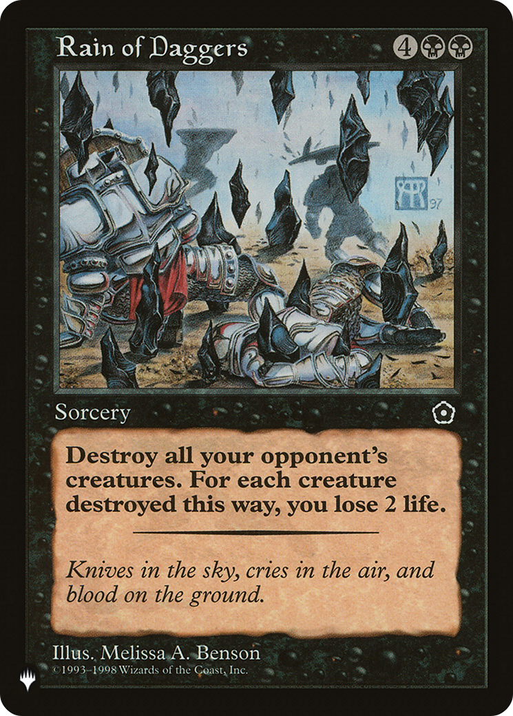 Rain of Daggers (PLIST-1047) - The List - Premium MTG Single from Wizards of the Coast - Just $0.27! Shop now at Game Crave Tournament Store