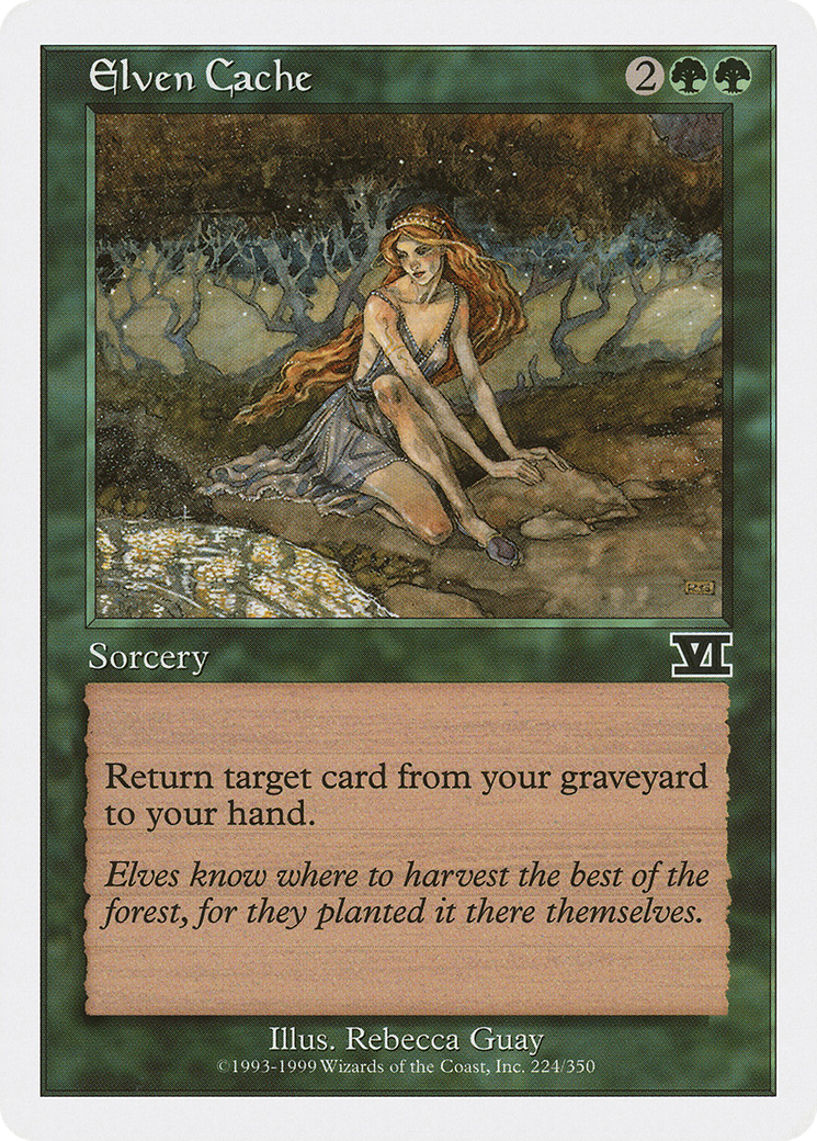 Elven Cache (6ED-224) - Classic Sixth Edition - Premium MTG Single from Wizards of the Coast - Just $0.25! Shop now at Game Crave Tournament Store