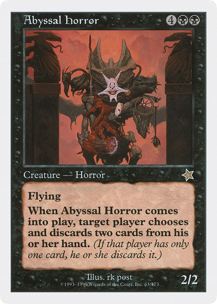 Abyssal Horror (S99-063) - Starter 1999 - Premium MTG Single from Wizards of the Coast - Just $0.17! Shop now at Game Crave Tournament Store
