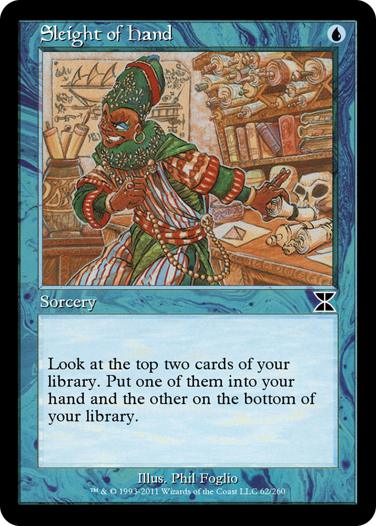 Sleight of Hand (ME4-062) - Masters Edition IV Foil - Premium MTG Single from Wizards of the Coast - Just $0! Shop now at Game Crave Tournament Store