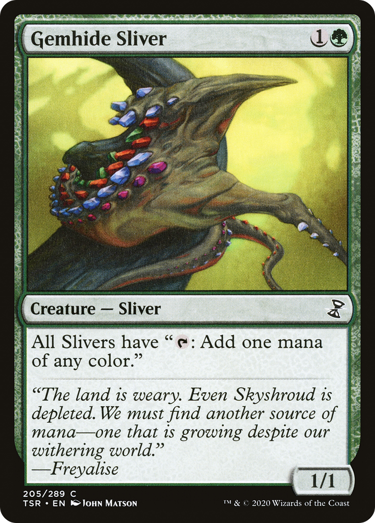 Gemhide Sliver (TSR-205) - Time Spiral Remastered Foil - Premium MTG Single from Wizards of the Coast - Just $0.33! Shop now at Game Crave Tournament Store