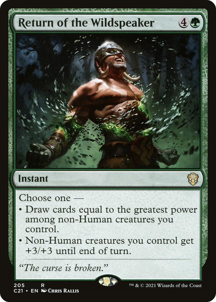 Return of the Wildspeaker (C21-205) - Commander 2021 - Premium MTG Single from Wizards of the Coast - Just $0.70! Shop now at Game Crave Tournament Store
