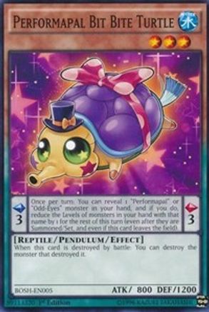 Performapal Bit Bite Turtle (BOSH-EN005) - Breakers of Shadow 1st Edition - Premium Yugioh Single from Konami - Just $0.25! Shop now at Game Crave Tournament Store
