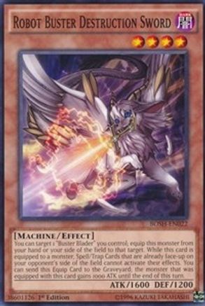Robot Buster Destruction Sword (BOSH-EN022) - Breakers of Shadow Unlimited - Premium Yugioh Single from Konami - Just $0.25! Shop now at Game Crave Tournament Store
