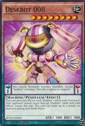Deskbot 008 (BOSH-EN040) - Breakers of Shadow 1st Edition - Premium Yugioh Single from Konami - Just $0.25! Shop now at Game Crave Tournament Store