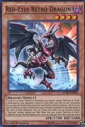 Red-Eyes Retro Dragon (BOSH-EN095) - Breakers of Shadow 1st Edition - Premium Yugioh Single from Konami - Just $0.32! Shop now at Game Crave Tournament Store