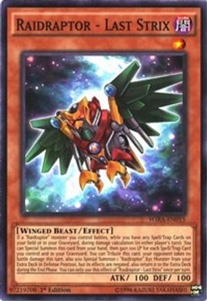Raidraptor - Last Strix (WIRA-EN015) - Wing Raiders 1st Edition - Premium Yugioh Single from Konami - Just $0.08! Shop now at Game Crave Tournament Store