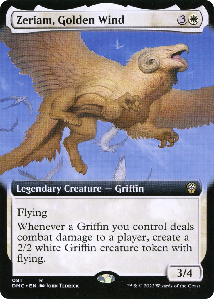 Zeriam, Golden Wind (DMC-081) - Dominaria United Commander: (Extended Art) - Premium MTG Single from Wizards of the Coast - Just $0.34! Shop now at Game Crave Tournament Store