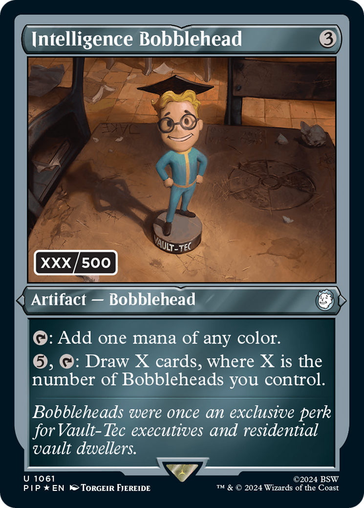 Intelligence Bobblehead (PIP-1061) - Fallout Etched Foil - Premium MTG Single from Wizards of the Coast - Just $460! Shop now at Game Crave Tournament Store