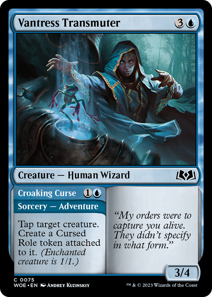 Vantress Transmuter // Croaking Curse (WOE-075) - Wilds of Eldraine Foil - Premium MTG Single from Wizards of the Coast - Just $0.08! Shop now at Game Crave Tournament Store
