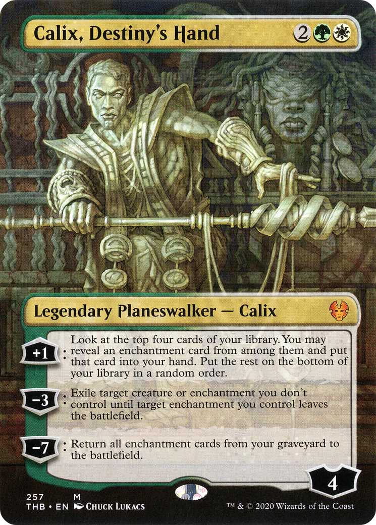 Calix, Destiny's Hand (THB-257) - Theros Beyond Death (Borderless) - Premium MTG Single from Wizards of the Coast - Just $1.11! Shop now at Game Crave Tournament Store