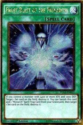 Frost Blast of the Monarchs (PGL3-EN012) - Premium Gold: Infinite Gold 1st Edition - Premium Yugioh Single from Konami - Just $0.26! Shop now at Game Crave Tournament Store