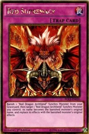 Red Supremacy (PGL3-EN020) - Premium Gold: Infinite Gold 1st Edition - Premium Yugioh Single from Konami - Just $0.08! Shop now at Game Crave Tournament Store