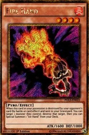 Fire Hand (PGL3-EN022) - Premium Gold: Infinite Gold 1st Edition - Premium Yugioh Single from Konami - Just $0.32! Shop now at Game Crave Tournament Store